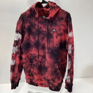 Lurking Class Red Tie-Dye Men's Hoodie S Oversized Sweatshirt Skeleton